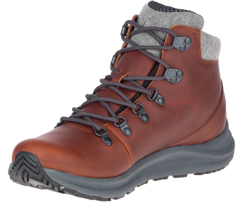 Merrell Ontario Thermo Mid Vanntette Vanntette Sko Herre Brune | 41494M-2WC