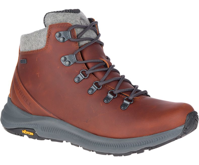 Merrell Ontario Thermo Mid Vanntette Vanntette Sko Herre Brune | 41494M-2WC