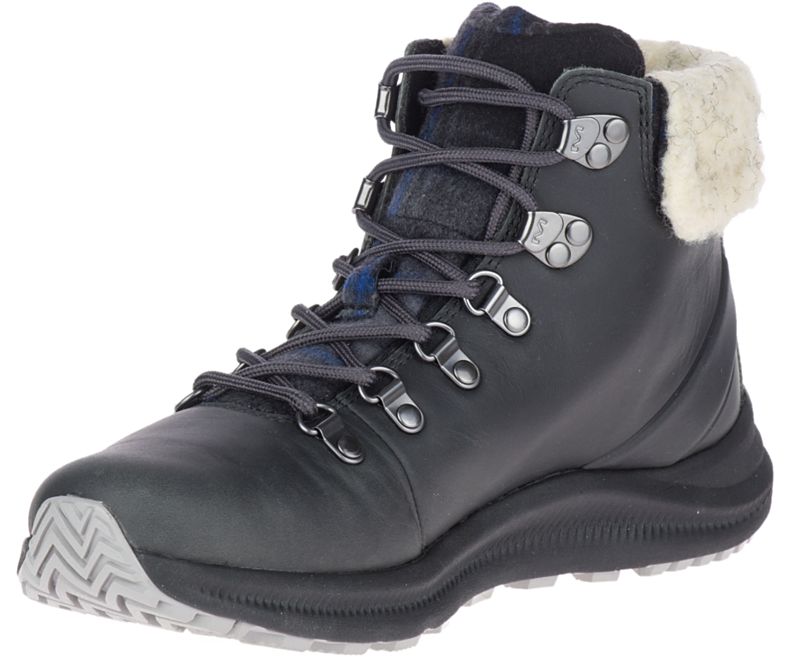 Merrell Ontario X Stormy Kromer Ull Gåsko Dame Mørke Grå | 40755W-1WD