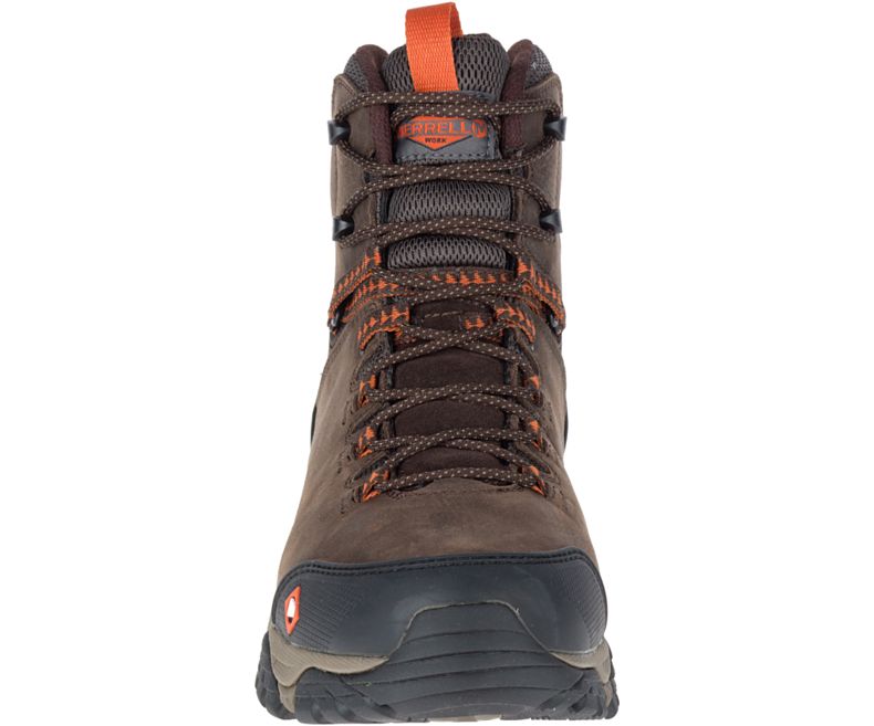 Merrell Phaserbound Mid Vanntette Arbeids Boot Arbeidsstøvler Herre Mørke Brune | 29811M-2OD