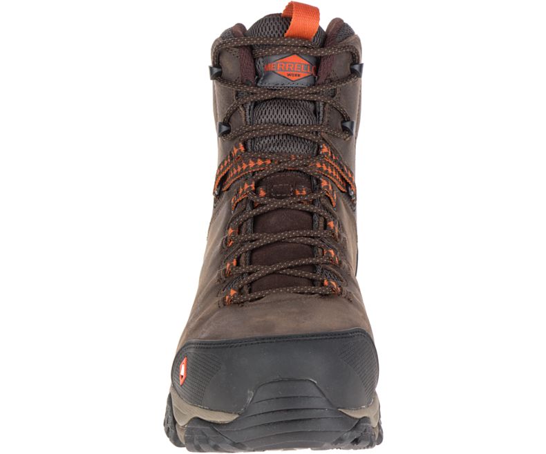 Merrell Phaserbound Mid Vanntette Comp Tå Arbeids Boot Arbeidsstøvler Herre Mørke Brune | 29079M-2OD