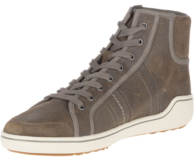 Merrell Primer Mid Lær Fritidssko Herre Olivengrønne | 39483M-2CO