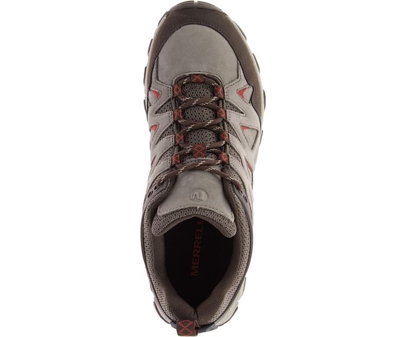 Merrell Pulsate 2 Lær Brede Bredde Fjellsko Herre Beige Rød | 36113M-2HB