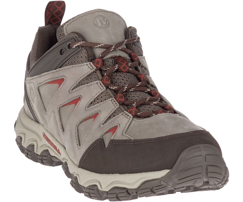 Merrell Pulsate 2 Lær Brede Bredde Fjellsko Herre Beige Rød | 36113M-2HB