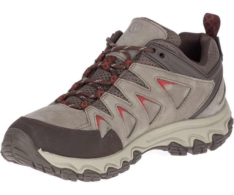 Merrell Pulsate 2 Lær Brede Bredde Fjellsko Herre Beige Rød | 36113M-2HB