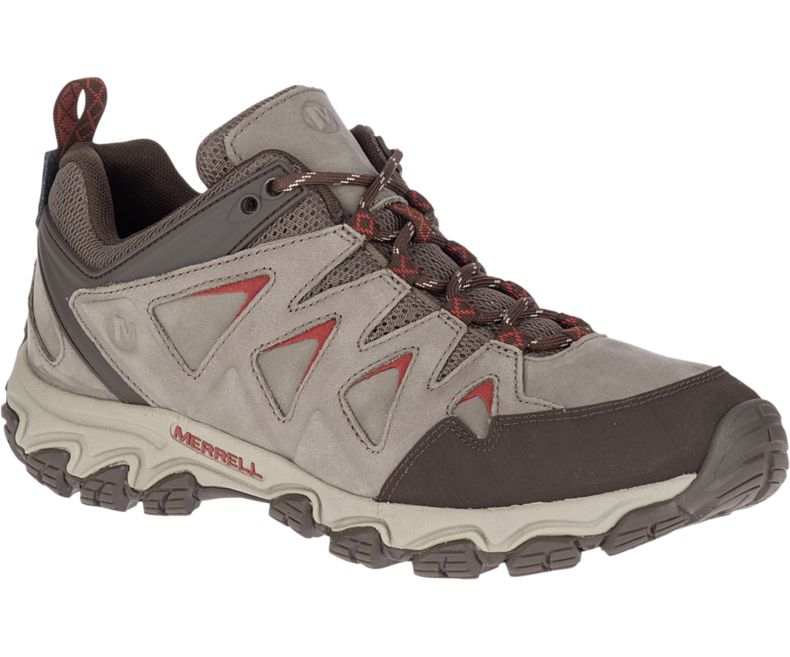 Merrell Pulsate 2 Lær Brede Bredde Fjellsko Herre Beige Rød | 36113M-2HB