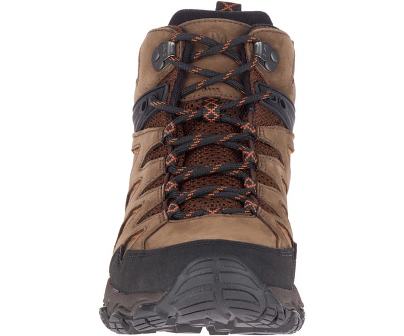 Merrell Pulsate 2 Mid Lær Vanntette Brede Bredde Fjellsko Herre Mørke Brune | 36109M-2HD