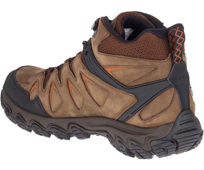 Merrell Pulsate 2 Mid Lær Vanntette Brede Bredde Fjellsko Herre Mørke Brune | 36109M-2HD