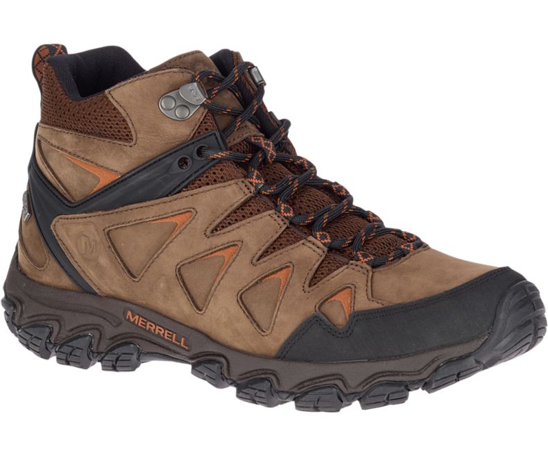 Merrell Pulsate 2 Mid Lær Vanntette Brede Bredde Fjellsko Herre Mørke Brune | 36109M-2HD