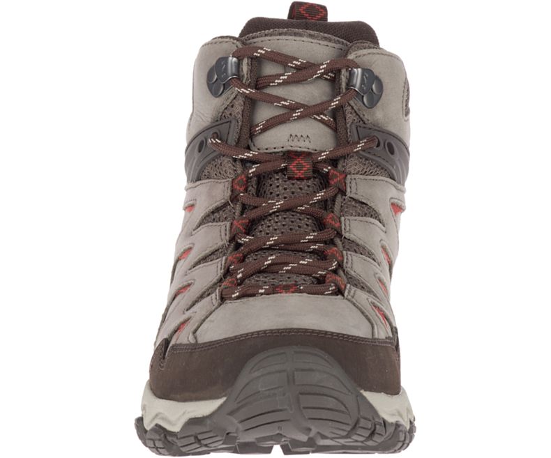 Merrell Pulsate 2 Mid Lær Vanntette Gåsko Herre Beige Rød | 36108M-2WB