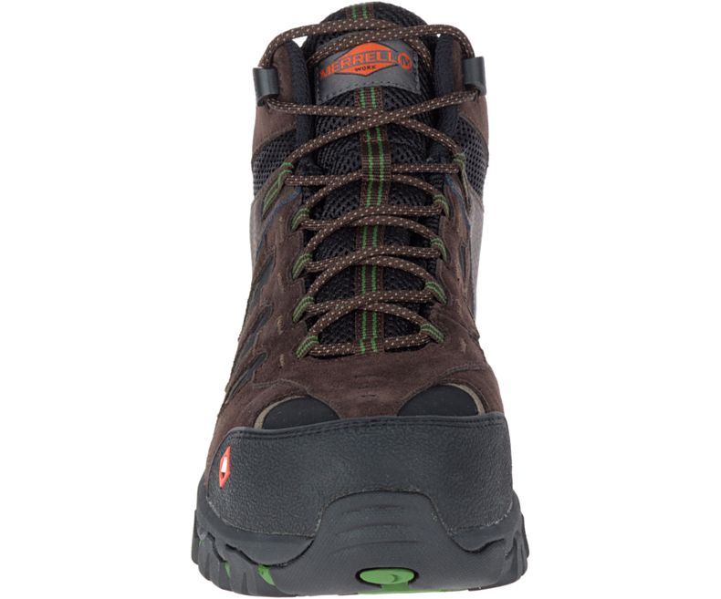 Merrell Ridgepass Bolt Mid Vanntette Comp Tå Arbeids Boot Fjellstøvler Herre Mørke Brune | 29087M-2HD