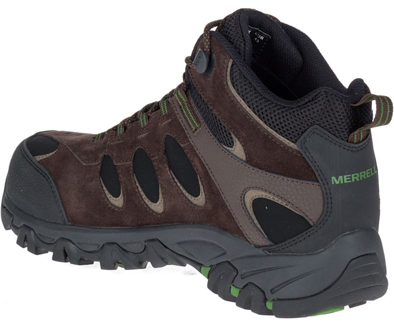 Merrell Ridgepass Bolt Mid Vanntette Comp Tå Arbeids Boot Fjellstøvler Herre Mørke Brune | 29087M-2HD