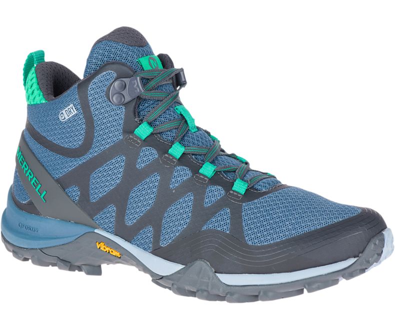 Merrell Siren 3 Mid Vanntette Fjellsko Dame Blå | 36285W-1HB