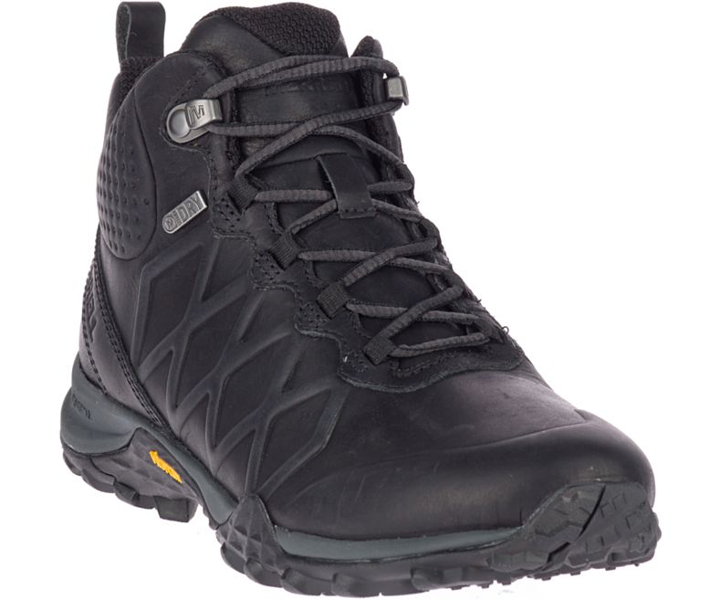 Merrell Siren 3 Peak Mid Vanntette Fjellsko Dame Svarte | 40767W-1HB