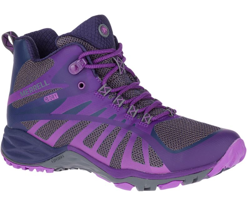 Merrell Siren Edge Q2 Mid Vanntette Fjellsko Dame Lilla | 34609W-1HP