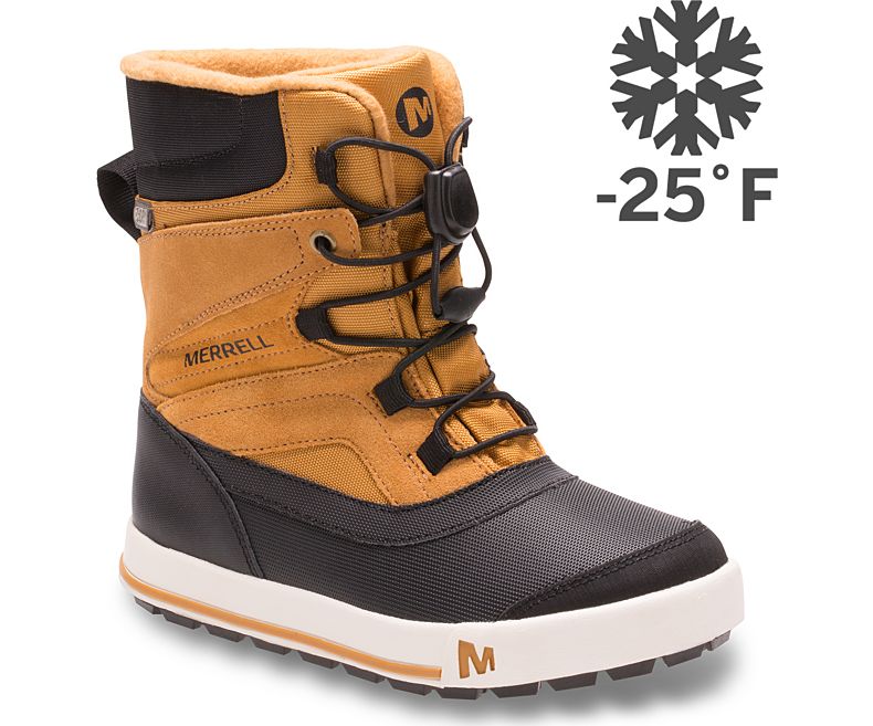 Merrell Snow Bank 2.0 Boot Vinterstøvler Barn Gul Svarte | 26992B-2SY