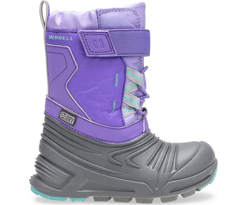 Merrell Snow Quest Lite 2.0 Jr. Boot Vinterstøvler Barn Grå Lilla | 40921B-2SP