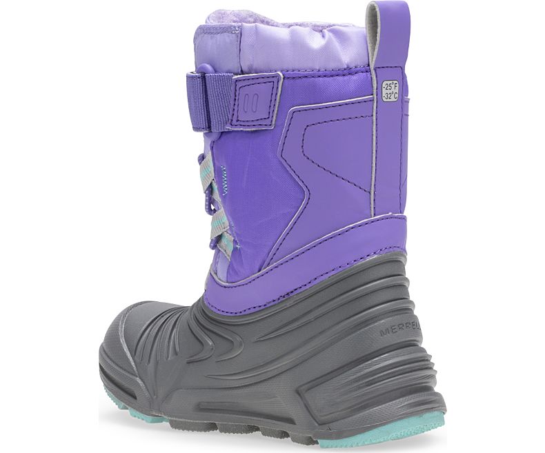 Merrell Snow Quest Lite 2.0 Jr. Boot Vinterstøvler Barn Grå Lilla | 40921B-2SP