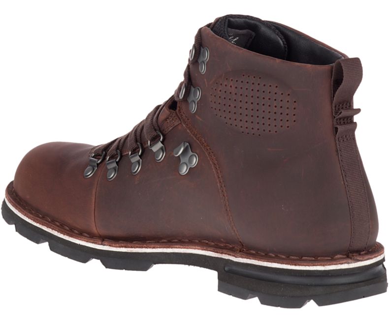 Merrell Sugarbush Braden Mid Lær Vanntette Støvler Herre Mørke Brune | 38905M-2BD