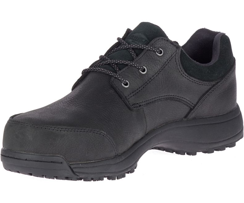 Merrell Sutton Oxford Steel Tå Arbeids Shoe Arbeidssko Herre Svarte | 41323M-2WB