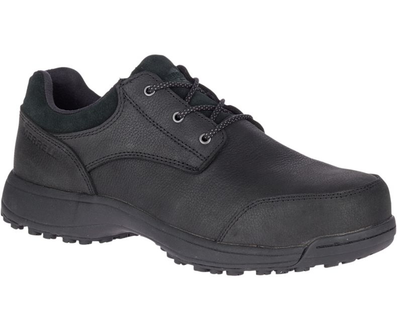 Merrell Sutton Oxford Steel Tå Arbeids Shoe Arbeidssko Herre Svarte | 41323M-2WB