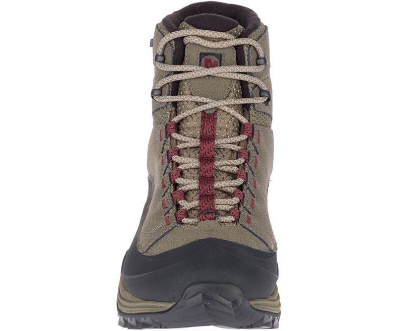 Merrell Thermo Chill Mid Shell Vanntette Fjellsko Herre Brune Rød | 35067M-2HB