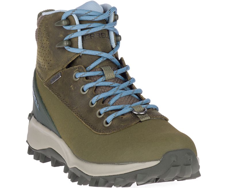 Merrell Thermo Kiruna Mid Shell Vanntette Vanntette Sko Dame Olivengrønne | 41542W-1WO