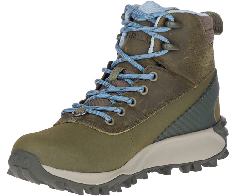 Merrell Thermo Kiruna Mid Shell Vanntette Vanntette Sko Dame Olivengrønne | 41542W-1WO