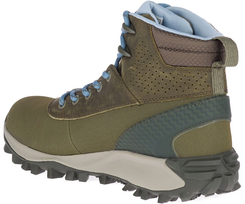 Merrell Thermo Kiruna Mid Shell Vanntette Vanntette Sko Dame Olivengrønne | 41542W-1WO