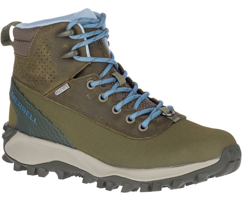 Merrell Thermo Kiruna Mid Shell Vanntette Vanntette Sko Dame Olivengrønne | 41542W-1WO