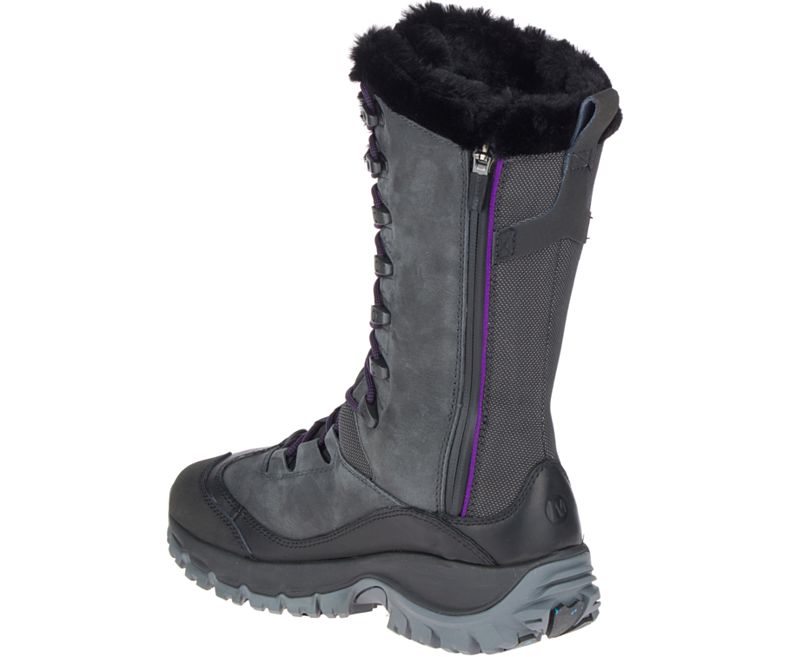 Merrell Thermo Rhea Høye Vanntette Fjellsko Dame Mørke Grå | 41496W-1HD