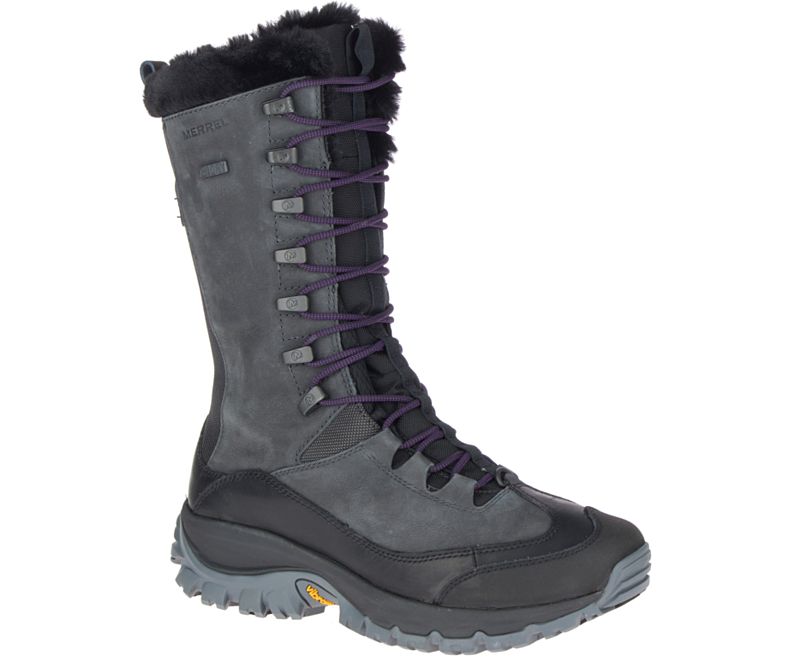 Merrell Thermo Rhea Høye Vanntette Gåsko Dame Mørke Grå | 41496W-1WD