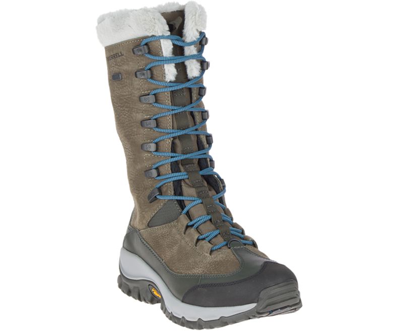 Merrell Thermo Rhea Høye Vanntette Gåsko Dame Olivengrønne | 41496W-1WO