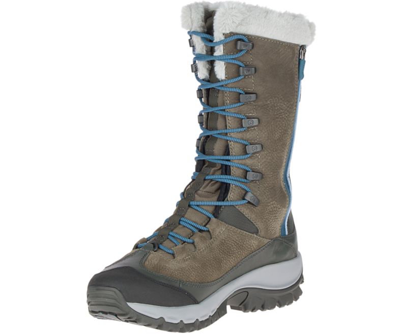 Merrell Thermo Rhea Høye Vanntette Gåsko Dame Olivengrønne | 41496W-1WO