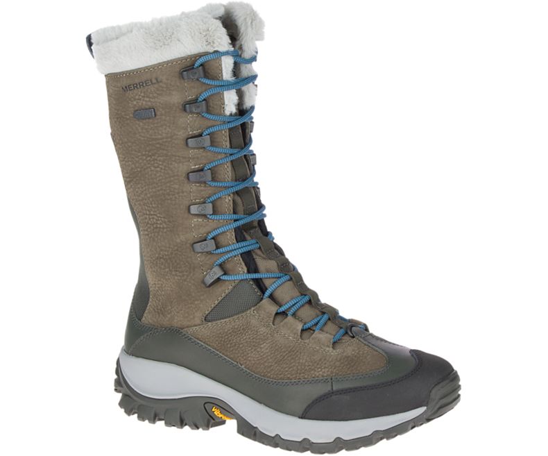 Merrell Thermo Rhea Høye Vanntette Gåsko Dame Olivengrønne | 41496W-1WO