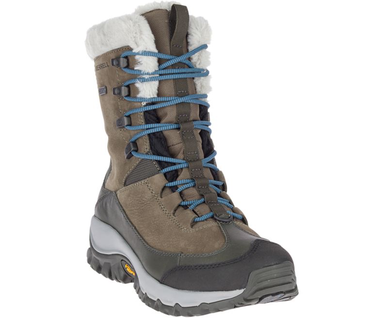 Merrell Thermo Rhea Mid Vanntette Fjellsko Dame Olivengrønne | 41497W-1HO