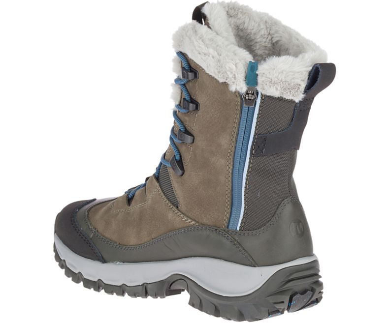 Merrell Thermo Rhea Mid Vanntette Fjellsko Dame Olivengrønne | 41497W-1HO