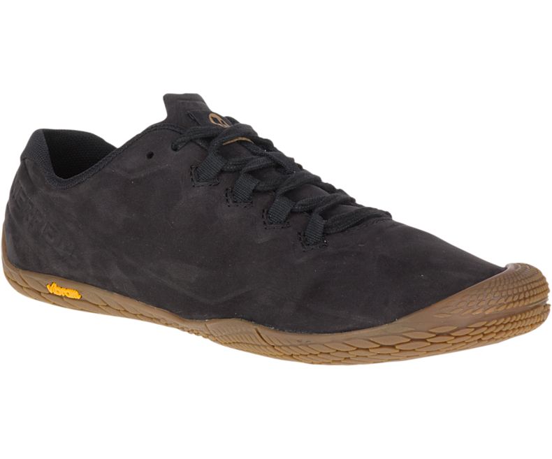 Merrell Vapor Glove 3 Luna Lær Barefoot Sko Dame Svarte | 33400W-1BB