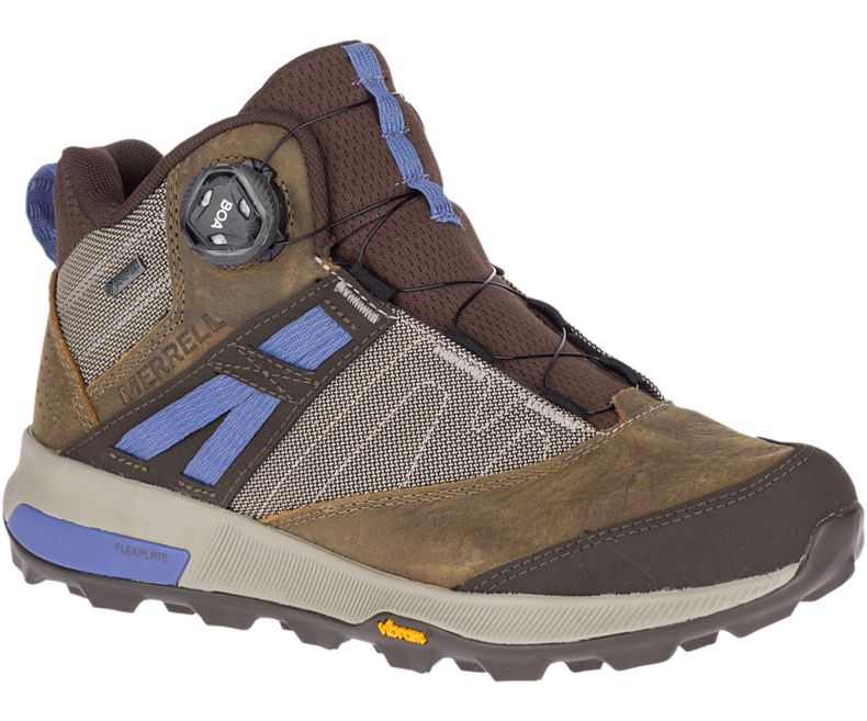 Merrell Zion Boa Mid GORE -TEX® Fjellsko Dame Brune | 41233W-1HB