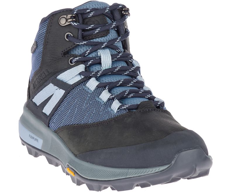 Merrell Zion Mid Vanntette Fjellsko Dame Marineblå | 40758W-1HN