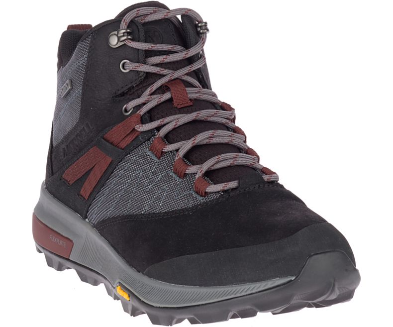 Merrell Zion Mid Vanntette Fjellsko Herre Svarte | 40759M-2HB