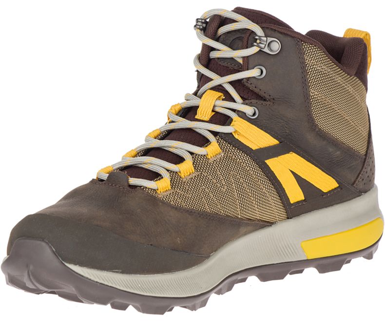 Merrell Zion Mid Vanntette Fjellsko Herre Brune | 40759M-2HC