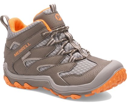 Merrell Chameleon 7 Access Mid Vanntette Boot Fjellstøvler Barn Mørke Olivengrønne Oransje | 41007K-2HD