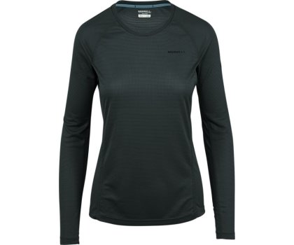 Merrell Entrada II Long Sleeve Tech Tee Skjorter Med Lange Armer Dame Svarte | 32892W-1LB