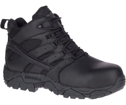 Merrell Moab 2 Mid Tactical Response Vanntette Comp Tå Arbeids Boot Brede Bredde Gåsko Herre Svarte | 40847M-2WB