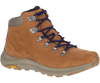 Merrell Ontario Semsket Skinn Mid Fjellsko Herre Brune | 40757M-2HB