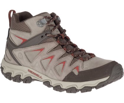 Merrell Pulsate 2 Mid Lær Vanntette Fjellsko Herre Beige Rød | 36108M-2HB