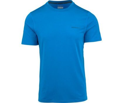 Merrell Tencel® Kort Sleeve Tee with drirelease® Fabric Skjorter Med Korte Ermer Herre Blå | 32858M-2SB