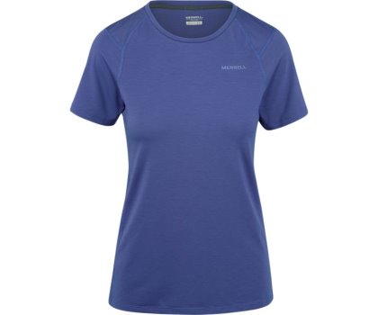 Merrell Tencel® Kort Sleeve Tee with drirelease® Fabric Skjorter Med Korte Ermer Dame Lilla | 38891W-1SP